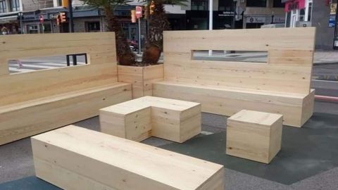 Mobiliario low cost para 'el cascayu' de Gij&oacute;n