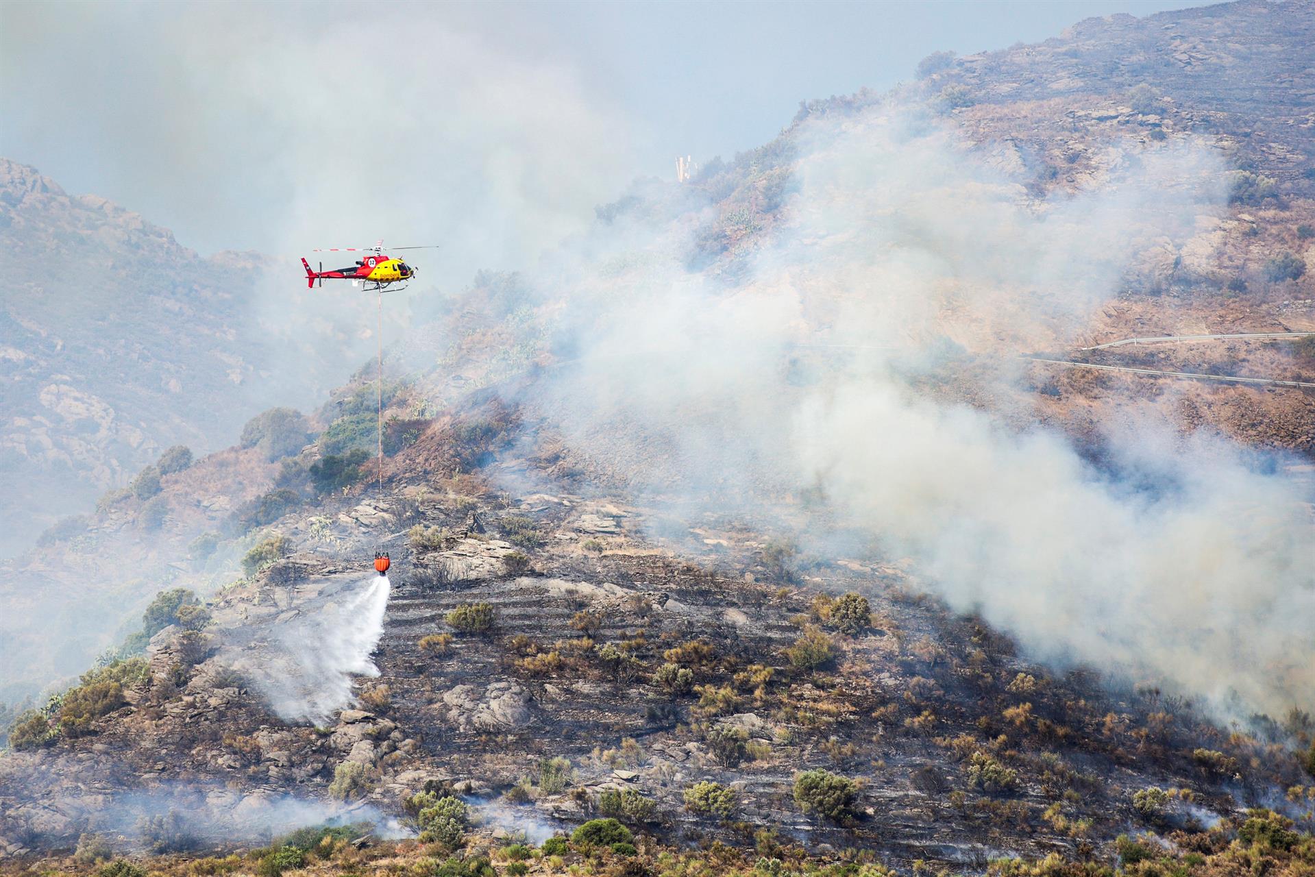 El incendio de Girona quema cerca de 500 hectáreas y obliga a evacuar a 350 personas El incendio de Girona quema cerca de 500 hectáreas y obliga a evacuar a 350 personas