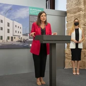 Patricia Cavada, alcaldesa de San Fernando en rueda de prensa Patricia Cavada, alcaldesa de San Fernando en rueda de prensa