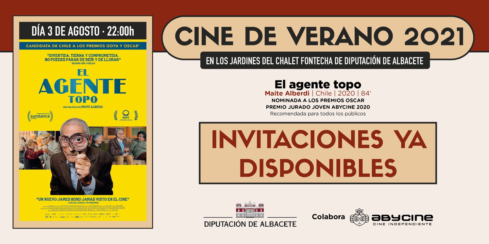 Arranca el día 3 de agosto ABYCINE en los jardines de Fontecha de la Diputación Provincial Arranca el día 3 de agosto ABYCINE en los jardines de Fontecha de la Diputación Provincial