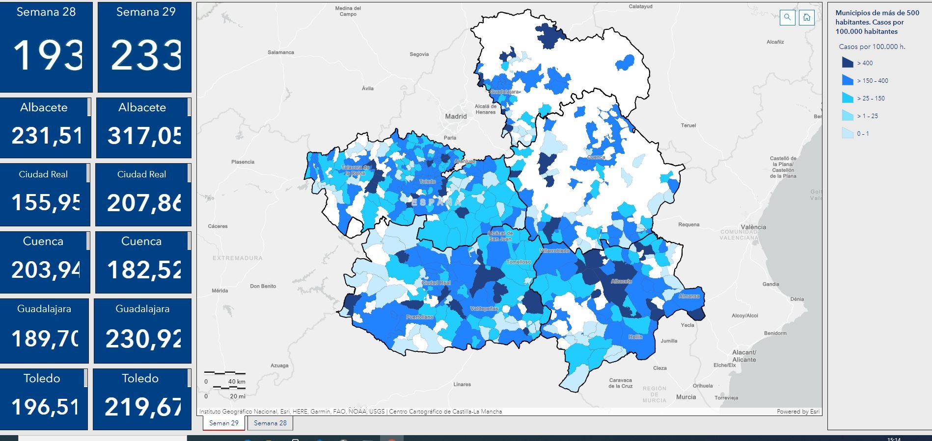 Valdepeñas, Manzanares y La Solana encabezan la lista de poblaciones con más casos de COVID-19 Valdepeñas, Manzanares y La Solana encabezan la lista de poblaciones con más casos de COVID-19