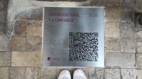 C&oacute;digo QR Centro Cultural 'La Confianza', antiguo Casino de Valdepe&ntilde;as