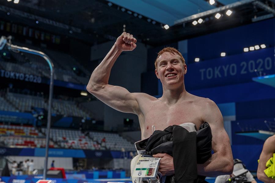 La emocionante reacción de la madre del nadador Tom Dean a su oro olímpico en Tokio La emocionante reacción de la madre del nadador Tom Dean a su oro olímpico en Tokio