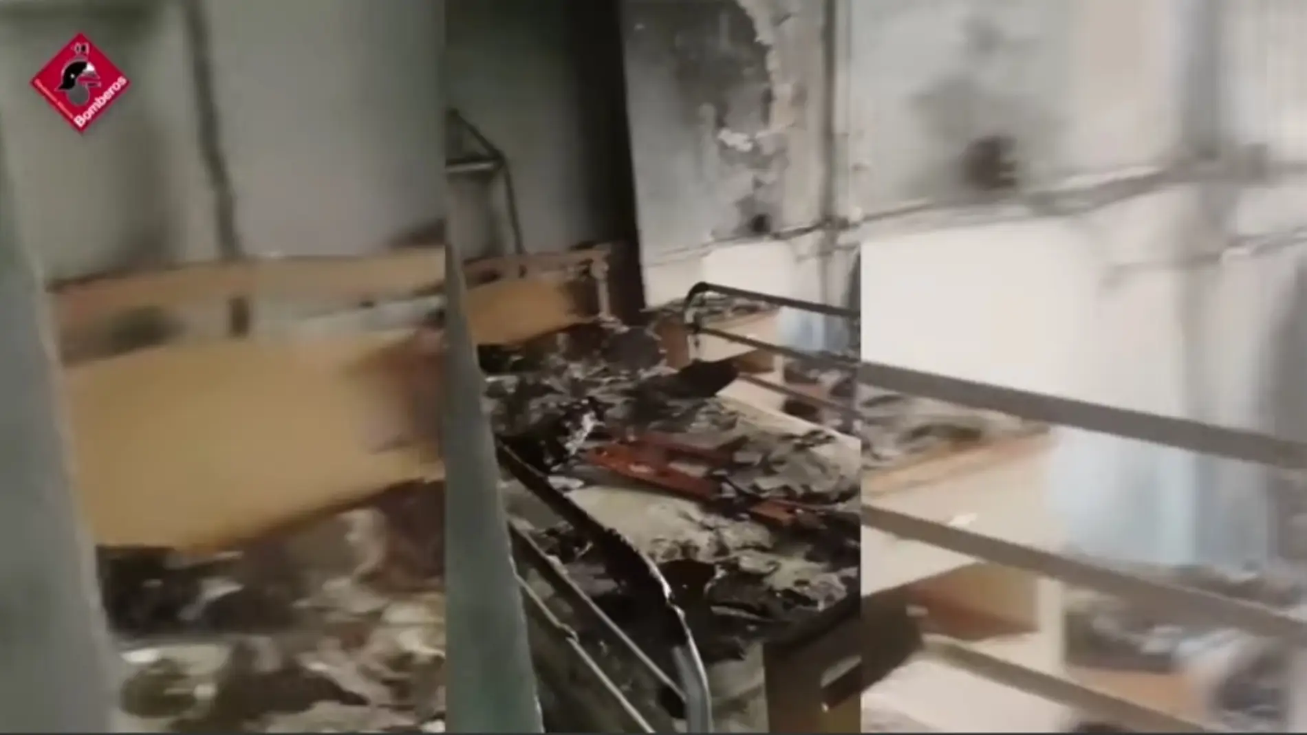 El fuego originado en un colchón provoca dos heridos, uno de ellos grave El fuego originado en un colchón provoca dos heridos, uno de ellos grave