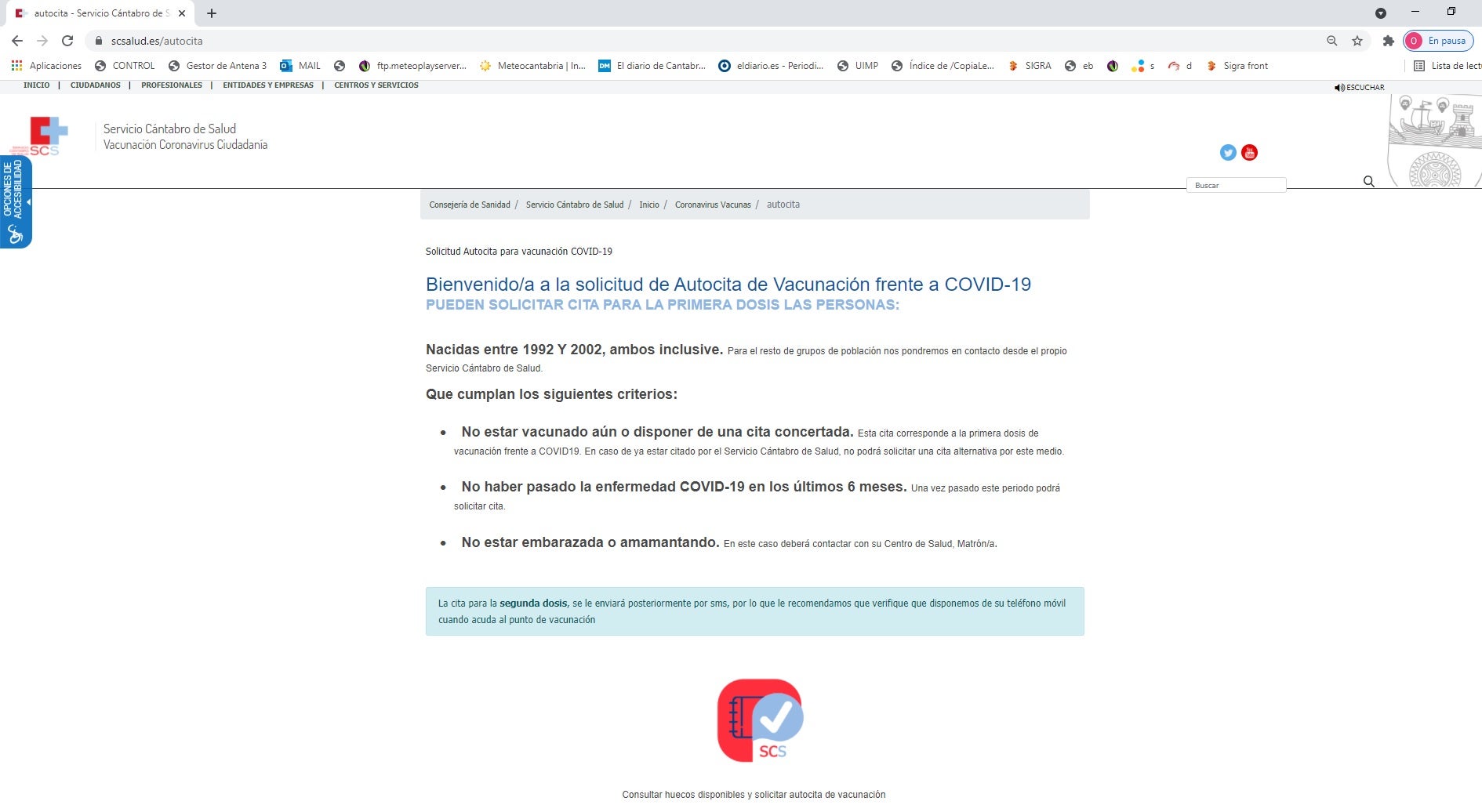Autocita vacuna Covid Cantabria: quién puede pedir, cómo solicitar y web Autocita vacuna Covid Cantabria: quién puede pedir, cómo solicitar y web