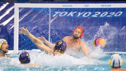 El portero de España de waterpolo, Daniel López Pinedo El portero de España de waterpolo, Daniel López Pinedo