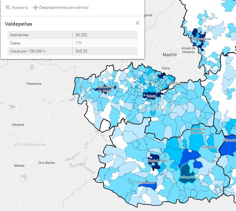 Valdepeñas registra la cifra más alta de contagios de toda la provincia Valdepeñas registra la cifra más alta de contagios de toda la provincia