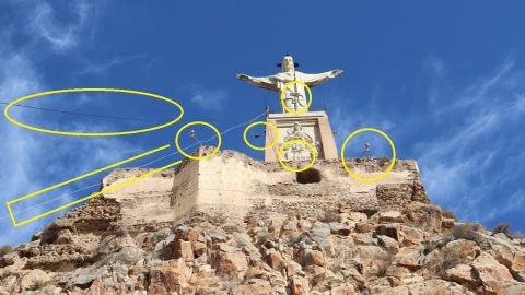 El Ministerio confirma a Huermur que la iluminaci&oacute;n del castillo de Monteagudo est&aacute; repleta de problemas