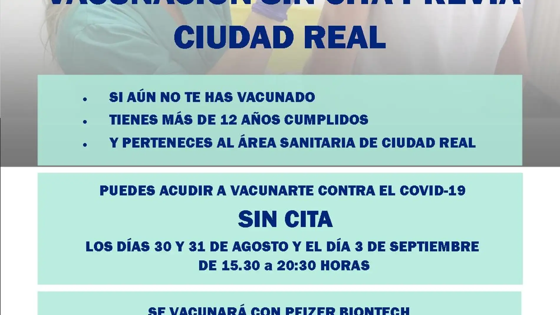 Vacunación masiva sin cita previa en el Hospital de Ciudad Real