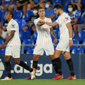 Un gol ‘in extremis’ de Lamela da la victoria al Sevilla en el Coliseum Alfonso Pérez
