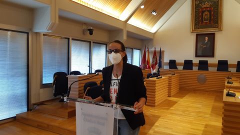 Eva María Masías durante la rueda de prensa Eva María Masías durante la rueda de prensa