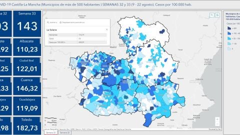 Mapa casos totales 16 al 22 de agosto Mapa casos totales 16 al 22 de agosto