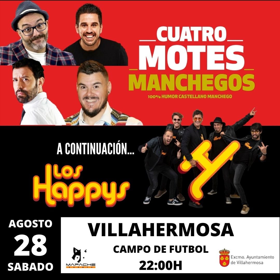 El grupo de Antonio Hidalgo, Los Happys, actúa este sábado en el campo de fútbol El grupo de Antonio Hidalgo, Los Happys, actúa este sábado en el campo de fútbol