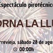 Torrevieja acoge este sábado un castillo de fuegos artificiales dentro del programa "Torna la Llum" de la diputación 
