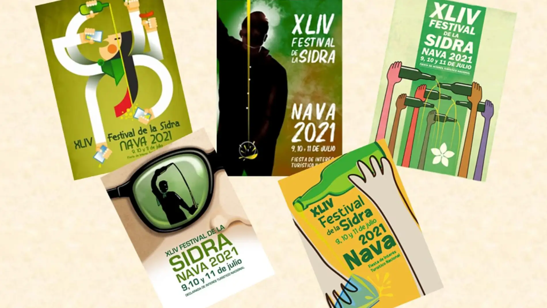 Últimos días para visitar la muestra de carteles presentados al concurso del Festival de la Sidra en Nava