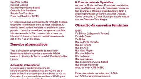 Recorrido en Santiago