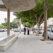 Obras en el entorno de la piscina de La Magdalena Obras en el entorno de la piscina de La Magdalena