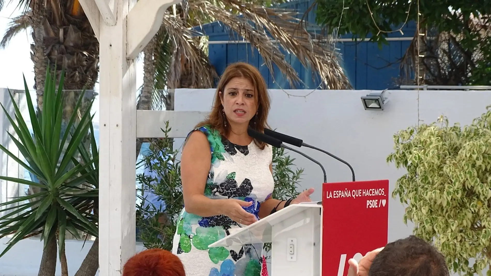  La vicesecretaria general del PSOE, Adriana Lastra durante un acto.