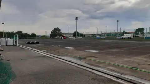 Campos de fútbol de la Torre de Coruña en obras Campos de fútbol de la Torre de Coruña en obras