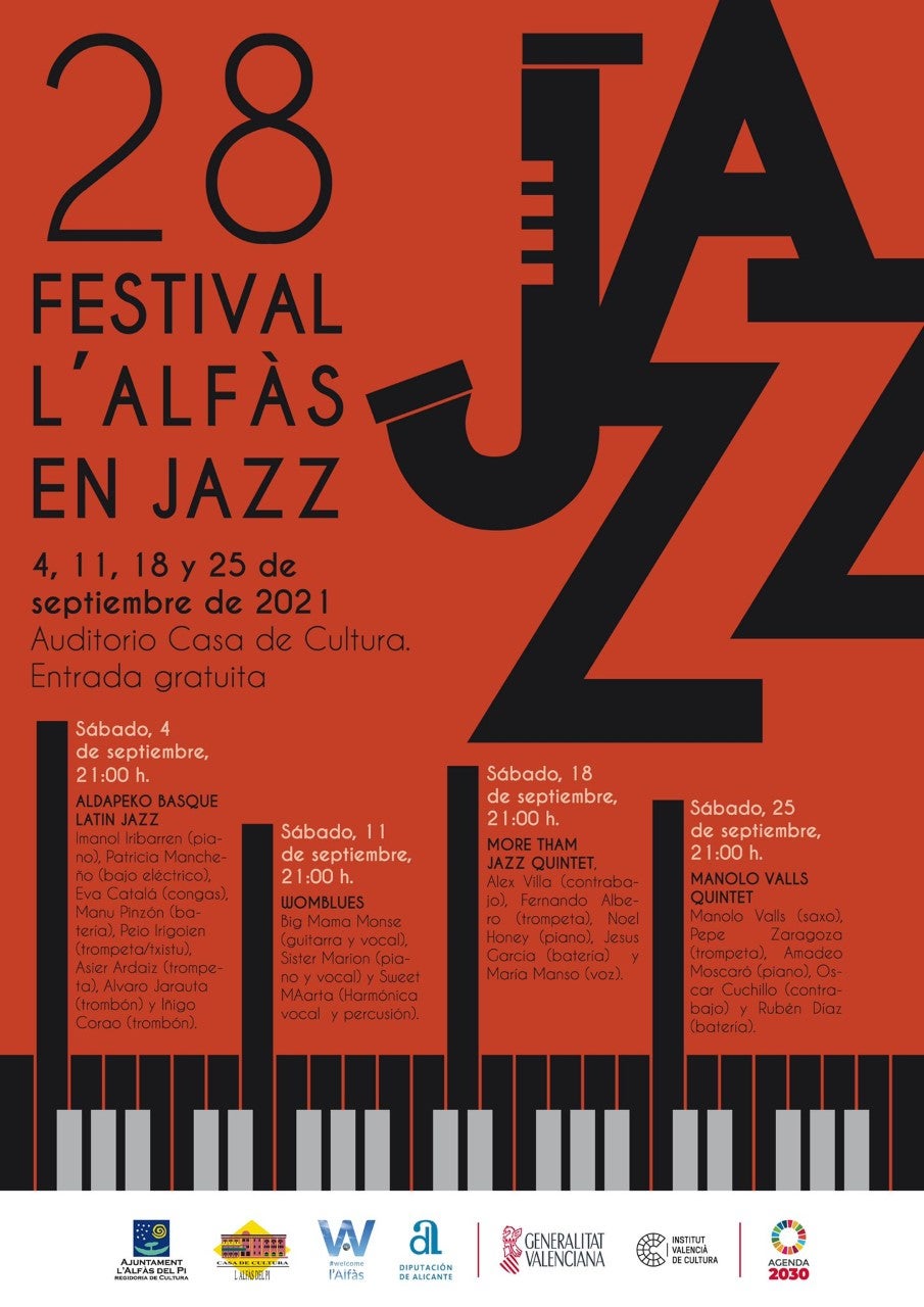 Arranca la 28 edición de L'Alfàs en Jazz que llenará de música los sábados de septiembre Arranca la 28 edición de L'Alfàs en Jazz que llenará de música los sábados de septiembre
