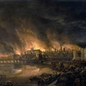 En1666 en Londres se declara el Gran Incendio, que destruye la ciudad medieval dentro de la vieja muralla En1666 en Londres se declara el Gran Incendio, que destruye la ciudad medieval dentro de la vieja muralla