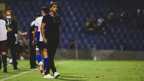 Sergio Mora, entrenador del Hércules. Sergio Mora, entrenador del Hércules.