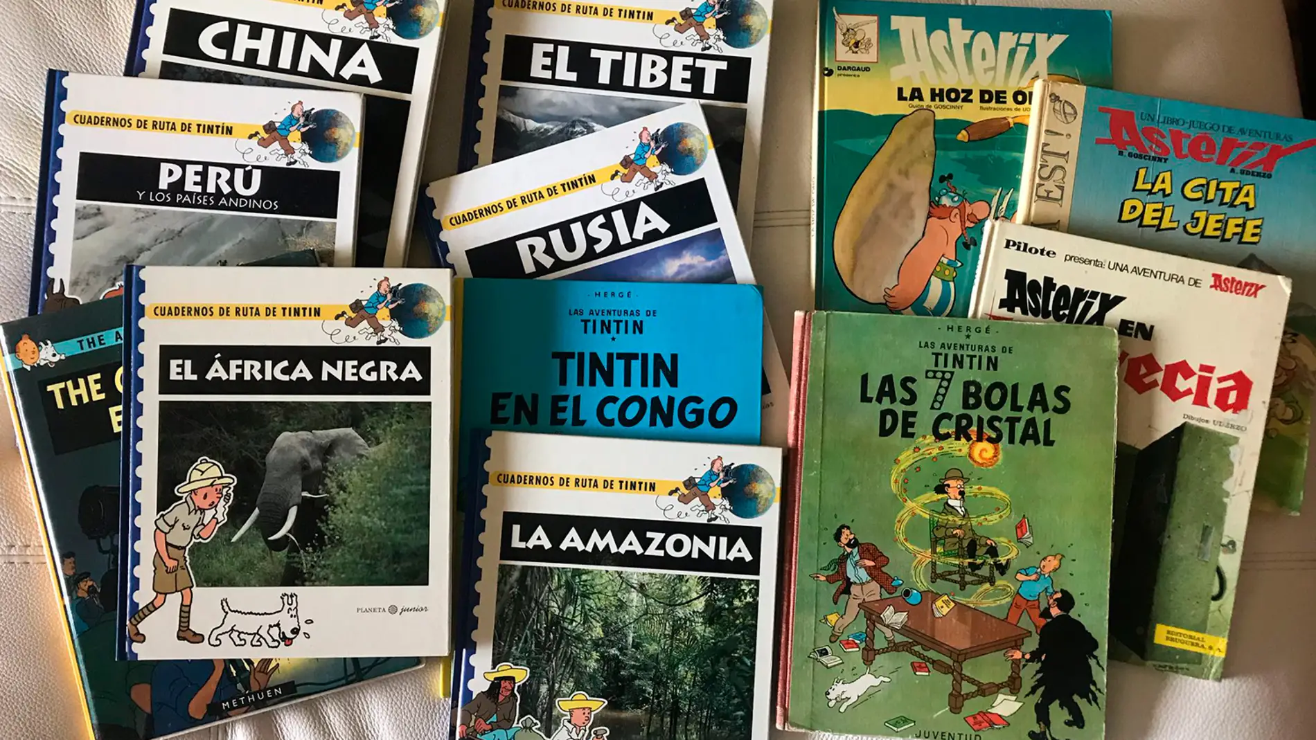 Libros de Tintin y Asterix