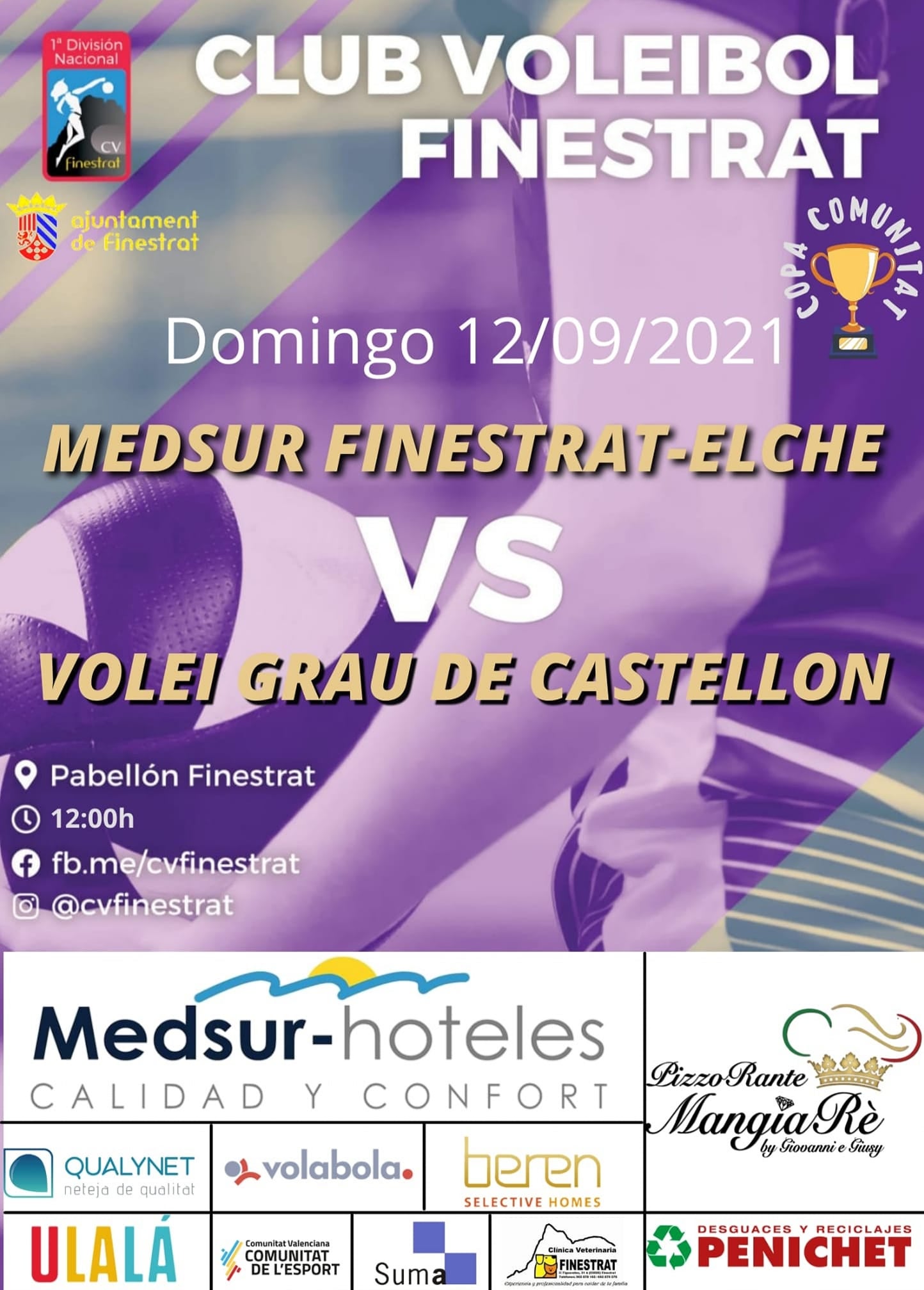 Segundo y difícil partido de la Copa Comunitat para las chicas el Medsur Finestrat-Elche Segundo y difícil partido de la Copa Comunitat para las chicas el Medsur Finestrat-Elche