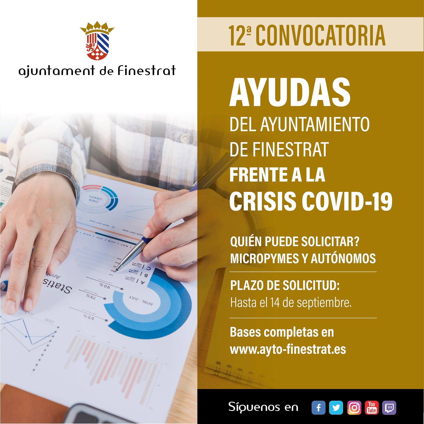 Finestrat mantiene abierto hasta el martes el plazo para pedir ayudas para empresas Finestrat mantiene abierto hasta el martes el plazo para pedir ayudas para empresas