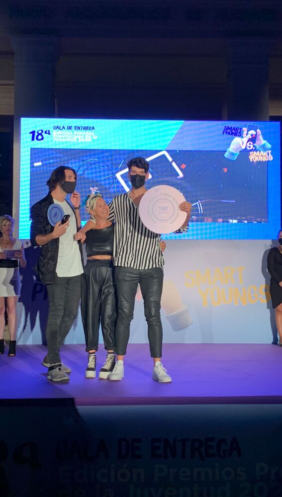 El grupo No More Knobs en la gala de entrega de los premios.