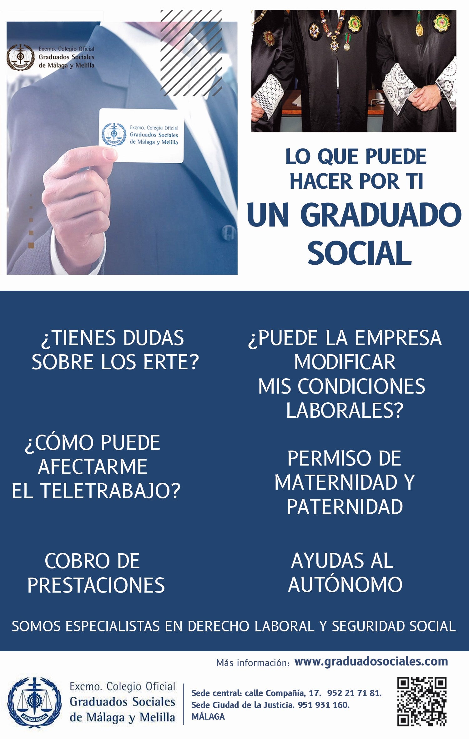Vuelve la cita presencial para el Servicio Gratuito de Orientación Jurídico Laboral de Graduados Sociales Vuelve la cita presencial para el Servicio Gratuito de Orientación Jurídico Laboral de Graduados Sociales