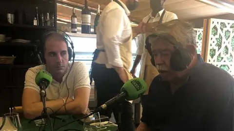 Carlos Arias y Paco Martín Aguilar, en Onda Deportiva Málaga desde el Iñaki Carlos Arias y Paco Martín Aguilar, en Onda Deportiva Málaga desde el Iñaki