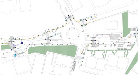 Obras en la Av. Doctor Mara&ntilde;&oacute;n de Alcal&aacute; de Henares