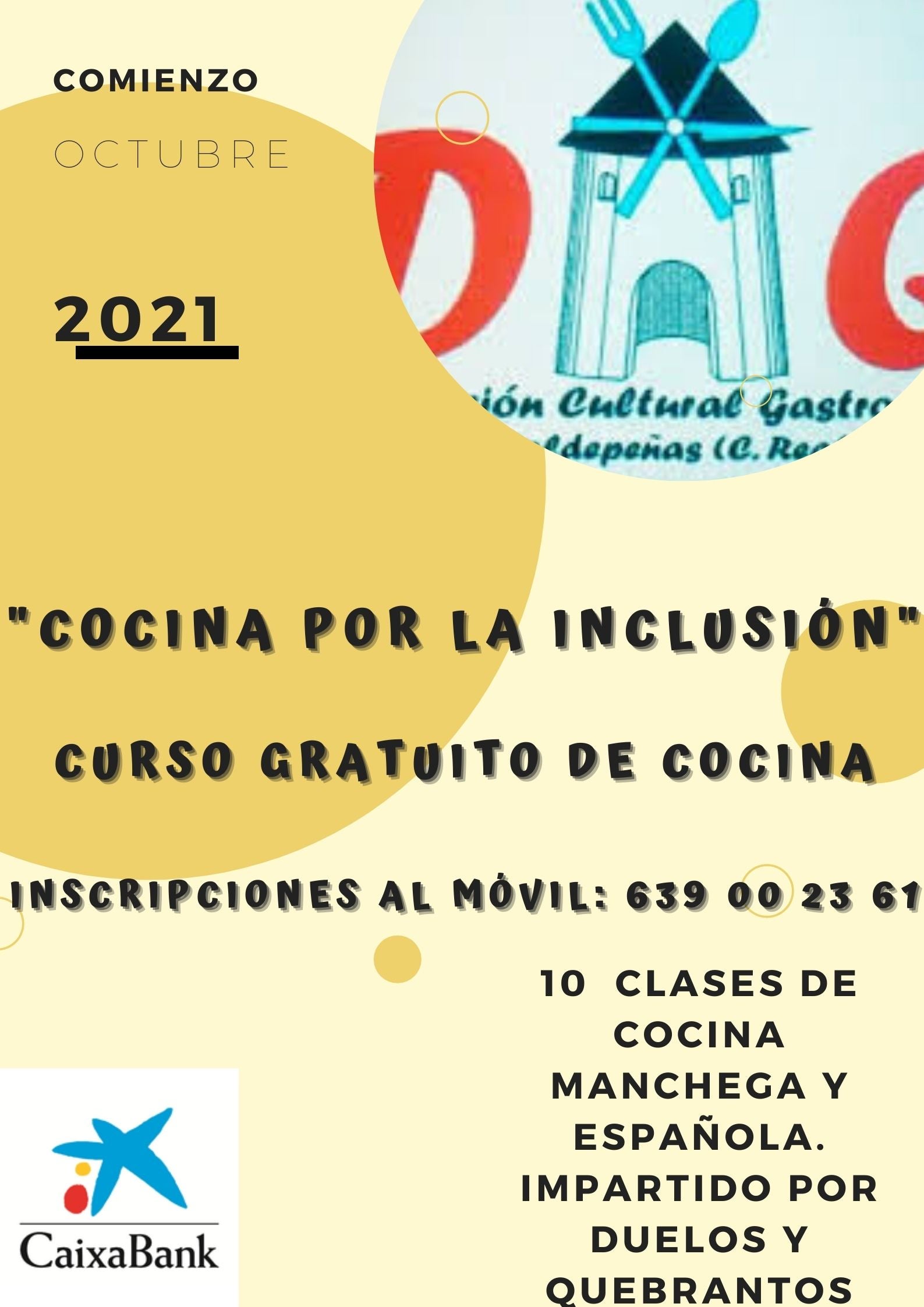 Duelos y Quebrantos organiza un curso de "Cocina Inclusiva" Duelos y Quebrantos organiza un curso de "Cocina Inclusiva"