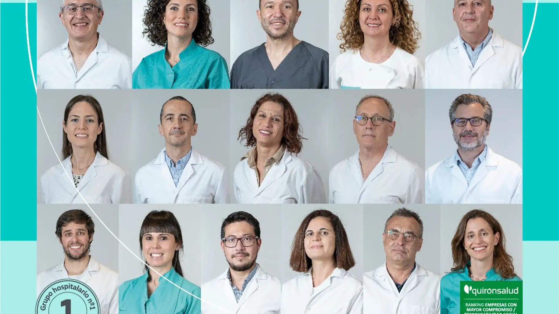 Quirónsalud presenta la campaña “Nuestras mejores caras para cuidar de ti” sanitarios en el cuidado de nuestra salud 