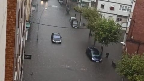 Inundaciones en la calle Brasil (Gij&oacute;n)