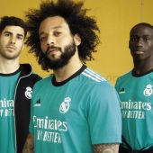 Los jugadores del Real Madrid con la tercera equipación de esta temporada