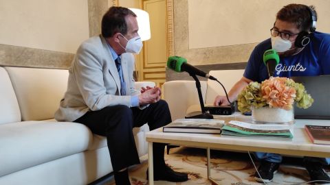 Abel Caballero, alcalde de Vigo, durante la entrevista en Onda Cero Abel Caballero, alcalde de Vigo, durante la entrevista en Onda Cero