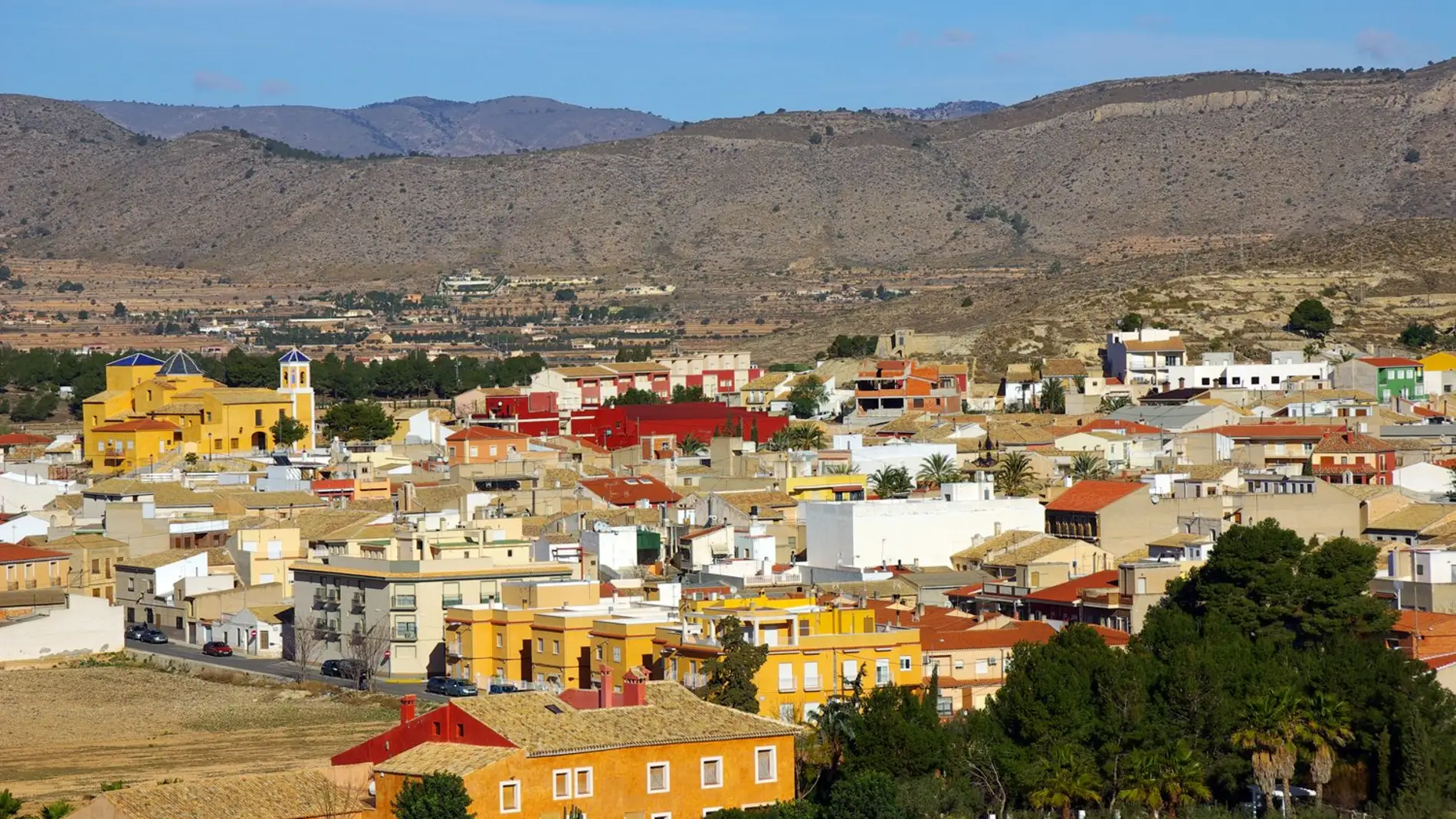 Vista panorámica del municipio de Hondón de las Nieves.