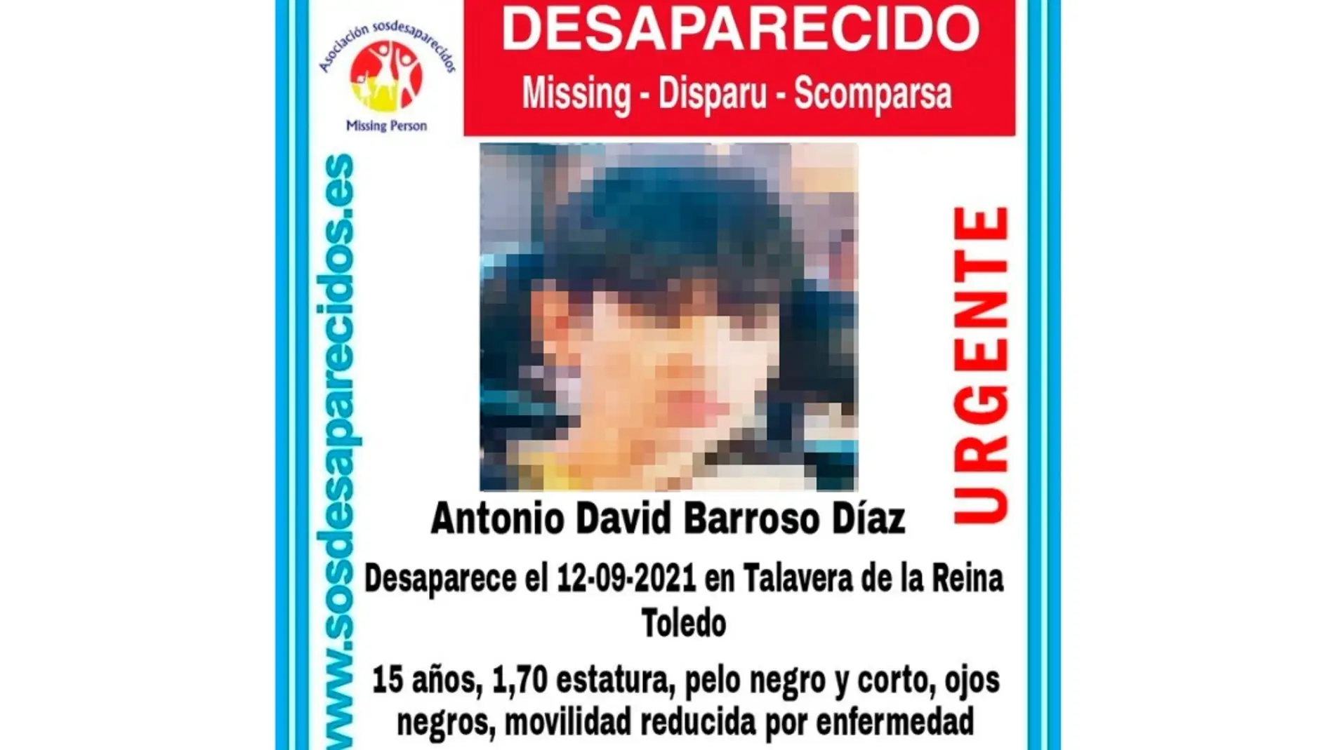 Antonio David Barroso Díaz, el menor de Morón de la Frontera desaparecido