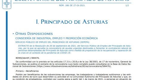 Se convocan ayudas urgentes destinadas a fomentar la contrataci&oacute;n laboral de personas desempleadas