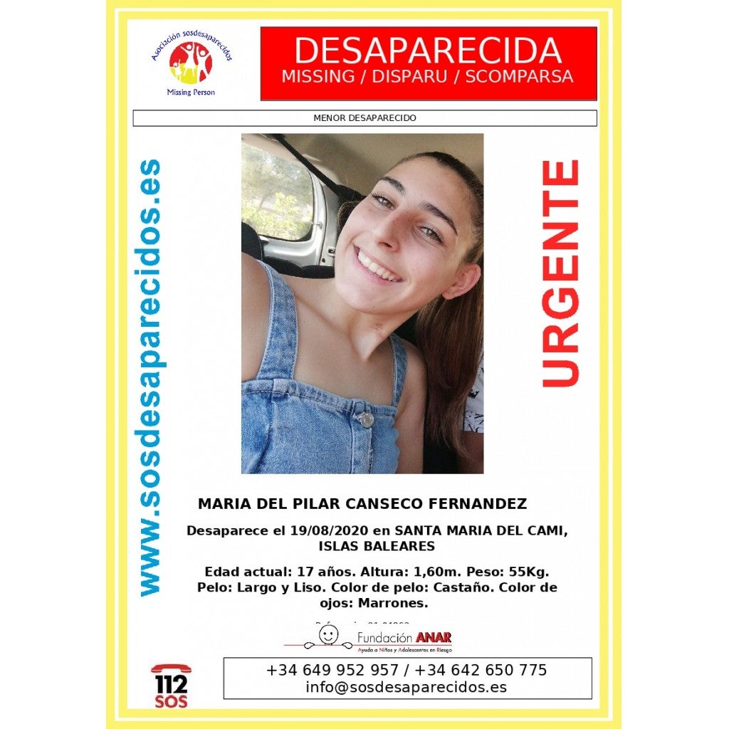 Piden ayuda para localizar a una joven de 17 años desaparecida en Santa Maria del Camí hace un año Piden ayuda para localizar a una joven de 17 años desaparecida en Santa Maria del Camí hace un año