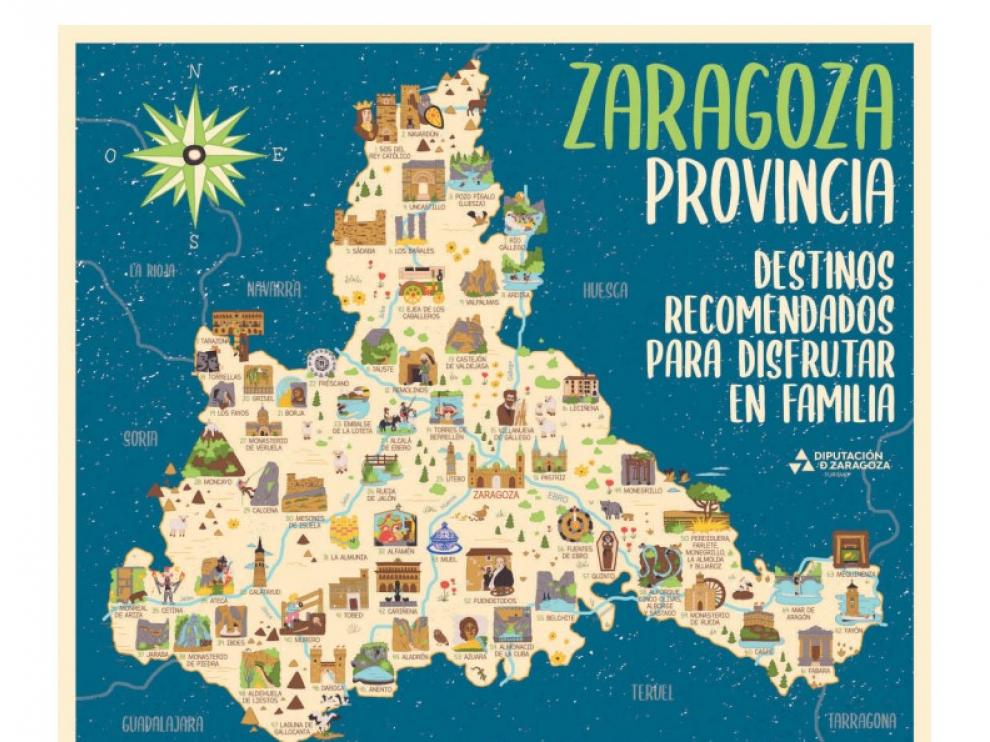 Un mapa para dar a conocer 64 destinos turísticos a los más pequeños Un mapa para dar a conocer 64 destinos turísticos a los más pequeños