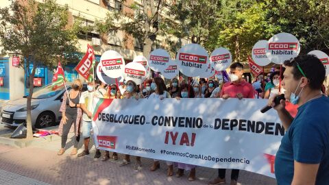 Protesta delante de la Plaza Asdrubal