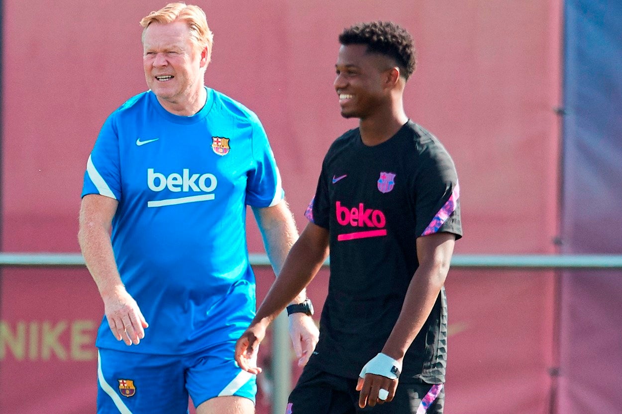 Koeman: "No soy seleccionador, pero Ansu Fati solo jugó 15 minutos" Koeman: "No soy seleccionador, pero Ansu Fati solo jugó 15 minutos"