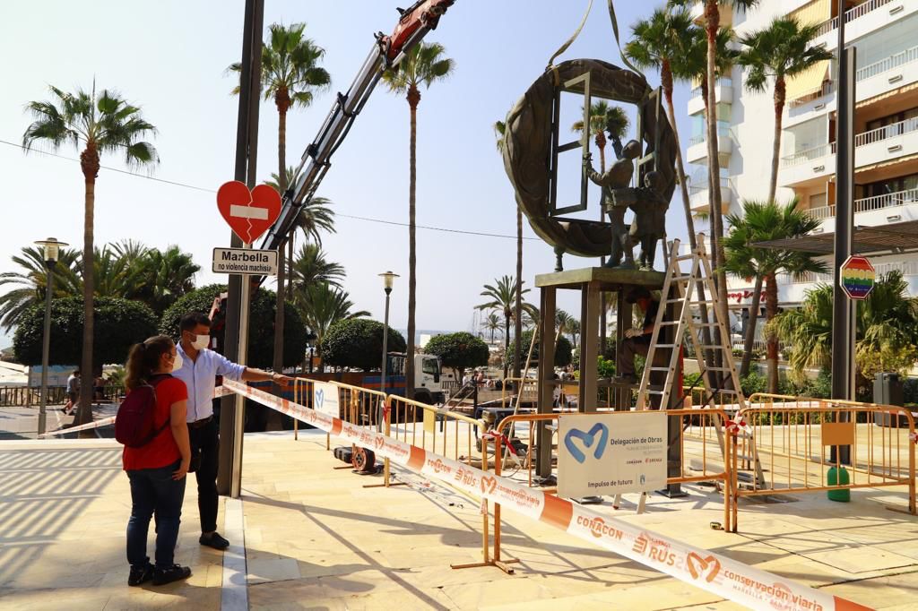 El monumento a la Libertad de Expresión vuelve a la Avenida del Mar El monumento a la Libertad de Expresión vuelve a la Avenida del Mar