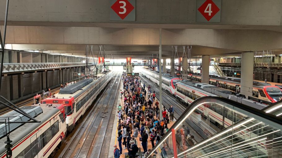 Imagen del and&eacute;n de la Estaci&oacute;n de Atocha