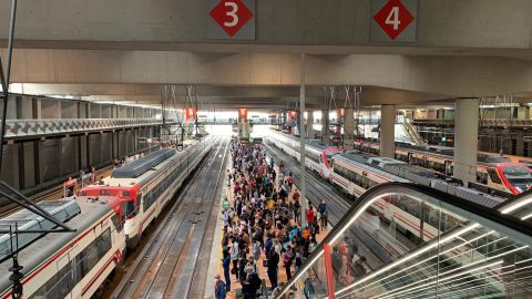 Imagen del and&eacute;n de la Estaci&oacute;n de Atocha