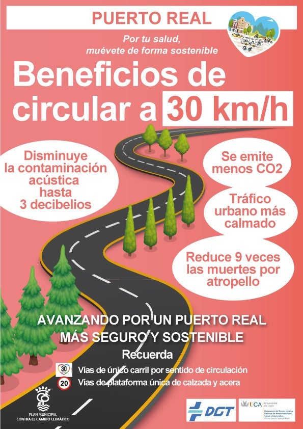 Puerto Real impulsa una campaña de concienciación para limitar la velocidad en zonas urbanas Puerto Real impulsa una campaña de concienciación para limitar la velocidad en zonas urbanas