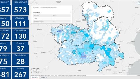 Mapa evolución por municipios de la COVID-19. Semana del 20 al 26 de septiembre Mapa evolución por municipios de la COVID-19. Semana del 20 al 26 de septiembre
